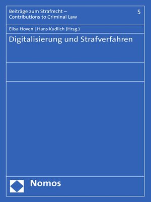 cover image of Digitalisierung und Strafverfahren